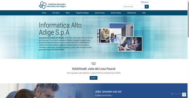 Security scan screenshot of https://www.siag.it