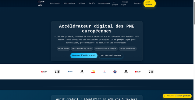 Security scan screenshot of https://clyde-web.pages.dev/clyde-formation.html