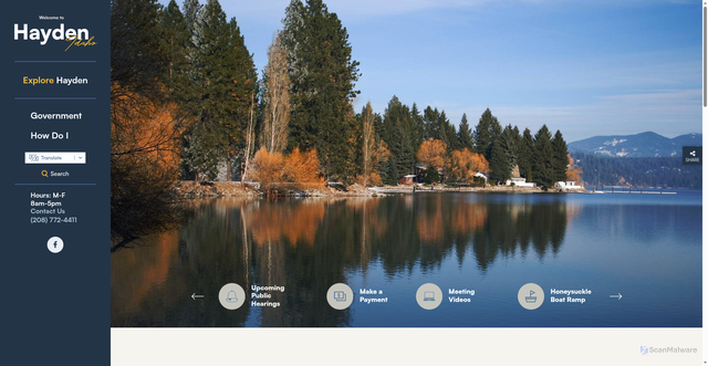 Security scan screenshot of https://haydenid.gov/