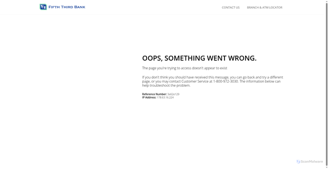 Security scan screenshot of https://onlinebanking.53.com