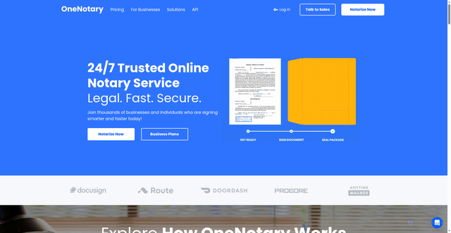 Security scan screenshot of https://onenotary.us
