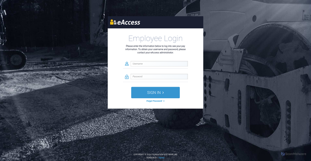 Security scan screenshot of https://eaccess.foundationsoft.com