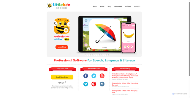 Security scan screenshot of https://hive.littlebeespeech.com