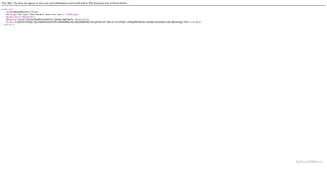 Security scan screenshot of https://xhs-hk.cos.ap-hongkong.myqcloud.com