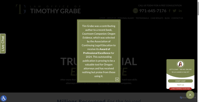 Security scan screenshot of https://www.timgrabeattorney.com/