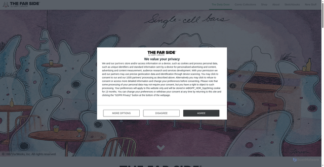 Security scan screenshot of https://siteassets.thefarside.com