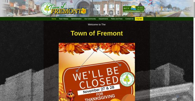 Security scan screenshot of http://fremontnc.gov/