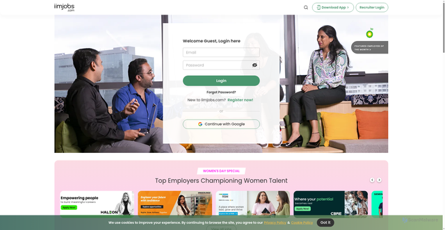 Security scan screenshot of https://iimjobs.com