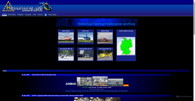 Security scan screenshot of https://www.helionline.net