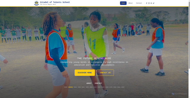 Security scan screenshot of https://citadeloftalentsschools.com/