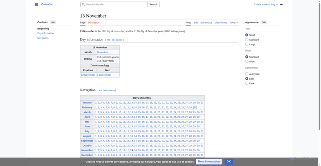 Security scan screenshot of https://calendarwiki.miraheze.org/wiki/13_November
