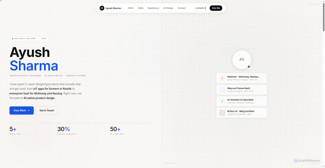 Security scan screenshot of https://ayushsharma-xfwudb5auo.edgeone.app/