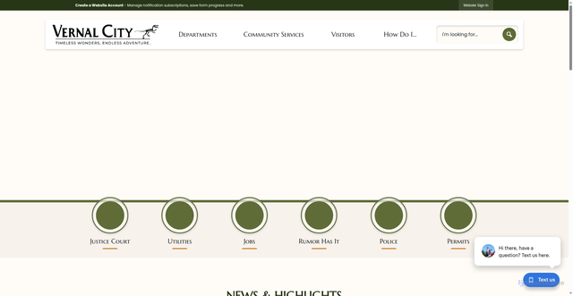 Security scan screenshot of https://vernal.gov/