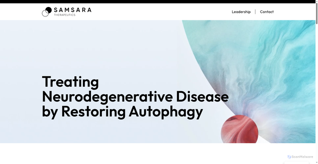 Security scan screenshot of https://samsaratherapeutics.com/