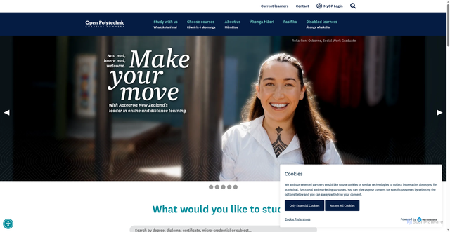Security scan screenshot of https://www.openpolytechnic.ac.nz/
