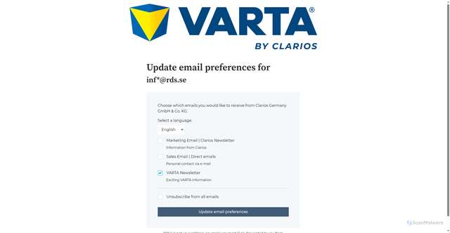 Security scan screenshot of https://info.varta-partner-portal.com/hs/preferences-center/en/page?data=W2nVjwf3Y2x0sW4mL-dq3XW_xJW2p1kjQ3QZLSLW3XF3BV2CMjS7W1Xx6Cg45mmyQW24W_9r2t27KYW2HsZ_j36nlrJW2RTDd-47y45kW2-N9fy4hmv-9W3VS47t1Vks9PW43nNkJ38Bs6_W3Szg0x4fRhr5W45H05P2-GpfzW1N4R3Y1NDxbTW4hmzRt2HVp8MW2nXXNg2Yf35nW1LBBXy3drzpsW1LH8ZH1V0V79W2Yh8PH2nQbvdW1By3-N1NDqT4W2HzJl-1BL4HkW233x1w2vwd7CW3C6Y4w1BdtD7W1S9mZk3NGMCqW4prrMn2xGKfnW4hdVhw365r5WW23kK4F3QKthCW4tx5qy49K4hyW1Zqsjq1V0s7tW1Z6BxQ4kwDFzW2Ync1M3zkZ3BW3LFbNp4pG6xsW1XtzlJ4kG7k1W49LhvH1SxSw_W1SzCSZ1_mnVYW3GJZdx1ZvzXNW4pDrh-2KWm_PW1BHDfB2nN6FdW3Xy6xj32FykrW2YhCBj4mcgLgW3CfzQX3B_r6bW3gpzTk1LyXfgW2CT_Yz1VqrZJW3P5prP3GZn6MW2-JTV73_SHBlW21c9qV4tfY6_W3GS37943Ykj9W4mldsR43lHZrW3j120X1LpDqqf45WQsk04&_hsenc=p2ANqtz-8wd_hmhL8MViBy0TJdIjQA_IOHbs-Go6guN1qhAX_jbcVrJltz2G_8e31l0ZCyNOWNwEJ_zQP6SWM_sSeCLImNGuH33Q&_hsmi=121008573