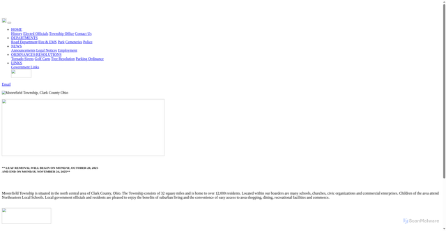Security scan screenshot of https://moorefieldtownshipclark.gov/