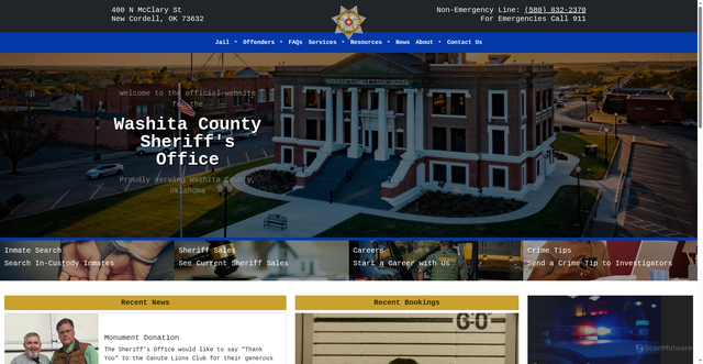 Security scan screenshot of https://washitaso.gov/