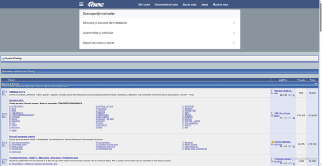 Security scan screenshot of https://forum.4tuning.ro