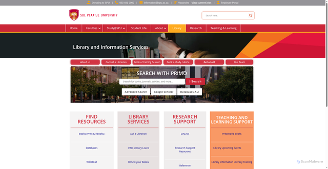 Security scan screenshot of https://solplaatjeuni.com/index.php/spu-library/
