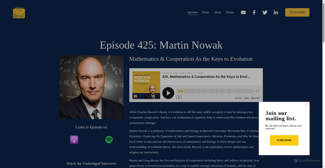 Security scan screenshot of https://www.unsiloedpodcast.com/episodes/martin-nowak