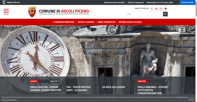 Security scan screenshot of https://www.comune.ap.it