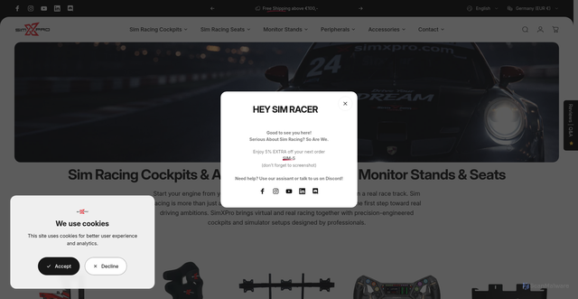 Security scan screenshot of https://simxpro.com