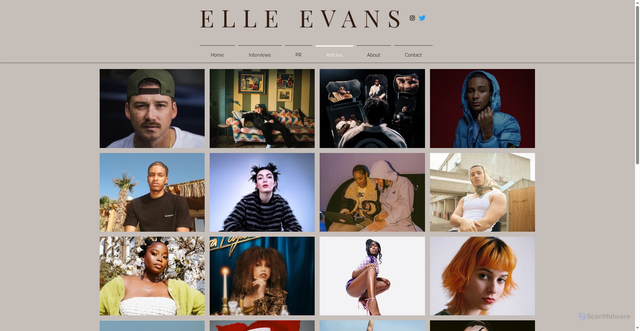 Security scan screenshot of https://www.elle-evans.com/articles