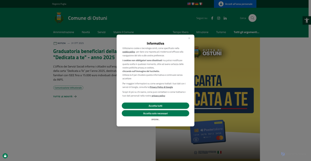 Security scan screenshot of https://www.comune.ostuni.br.it/