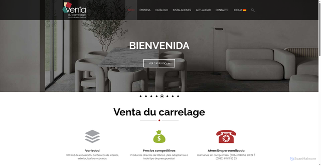 Security scan screenshot of https://ventaducarrelage.com