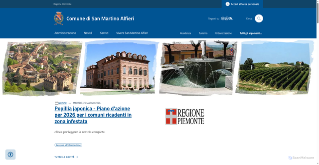 Security scan screenshot of https://www.comune.sanmartinoalfieri.at.it