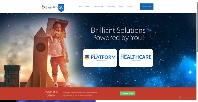 Security scan screenshot of https://bluestep.net