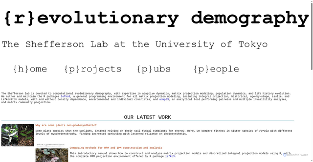 Security scan screenshot of https://revolutionarydemography.com/