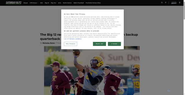 Security scan screenshot of https://saturdayblitz.com/the-big-12-race-may-lie-in-the-hands-of-a-journeyman-backup-quarterback