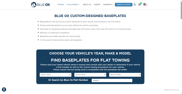 Security scan screenshot of https://www.blueox.com/find-a-baseplate/