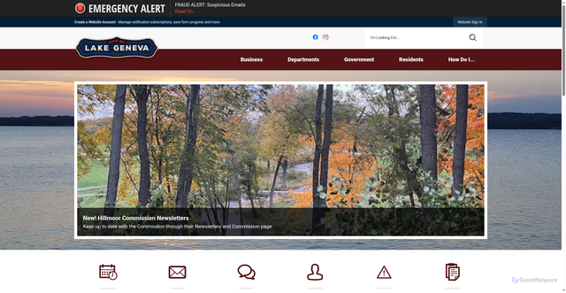 Security scan screenshot of https://www.cityoflakegeneva.gov/