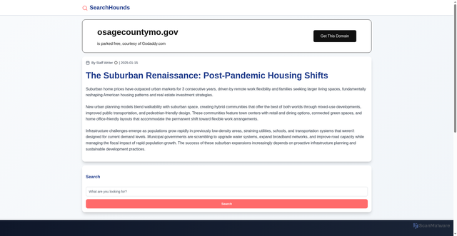 Security scan screenshot of https://osagecountymo.gov/