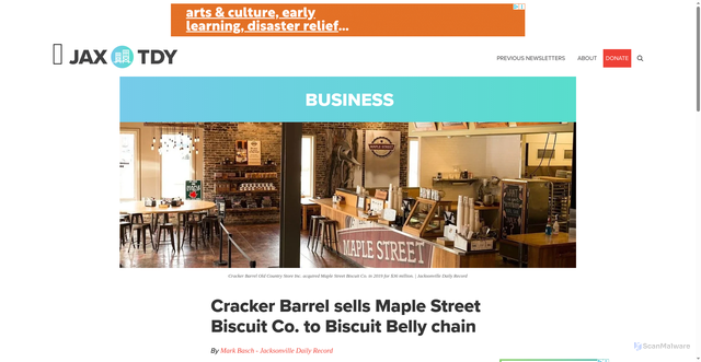 Security scan screenshot of https://jaxtoday.org/2026/07/21/cracker-barrel-maple-street-biscuit-belly/