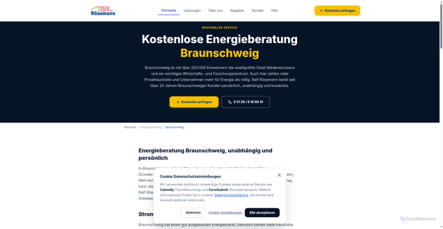 Security scan screenshot of energiekosten-roesemann-de.pages.dev