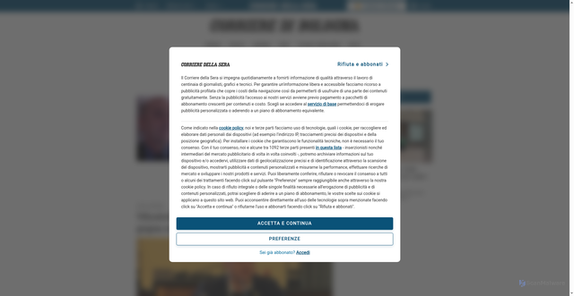 Security scan screenshot of https://corrieredibologna.corriere.it