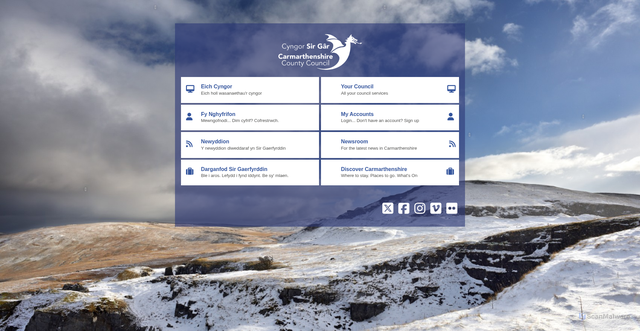 Security scan screenshot of https://www.carmarthenshire.gov.wales