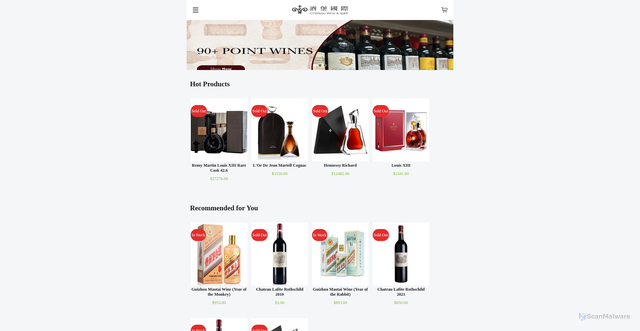 Security scan screenshot of http://wine-v1.pages.dev/