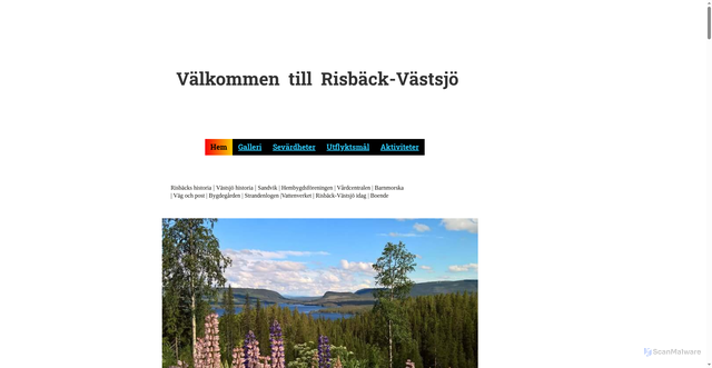 Security scan screenshot of https://risback-vastsjo.se