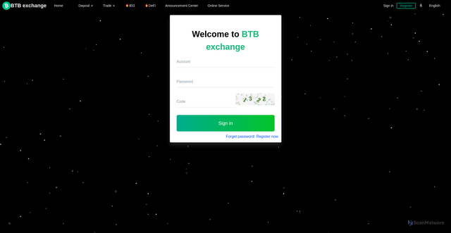 Security scan screenshot of https://btbuu.com/Login/index/Lang/en-us