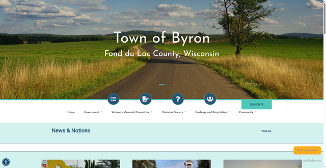 Security scan screenshot of https://townofbyronwi.gov/