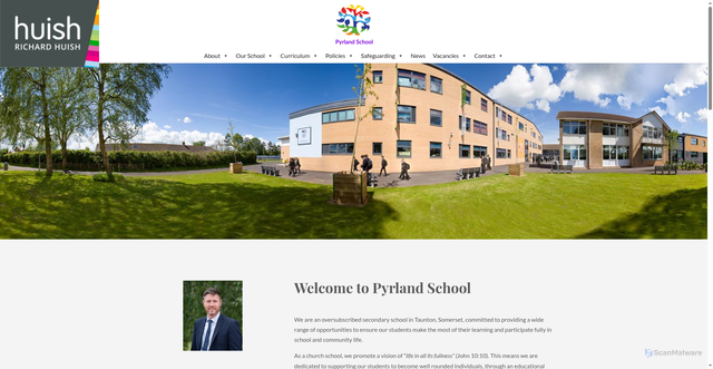 Security scan screenshot of https://www.pyrlandschool.com/