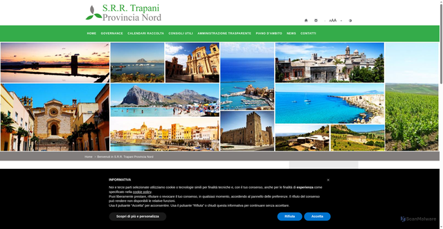 Security scan screenshot of https://www.srrtrapaninord.it/