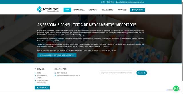 Security scan screenshot of https://intermedicassessoria.com.br