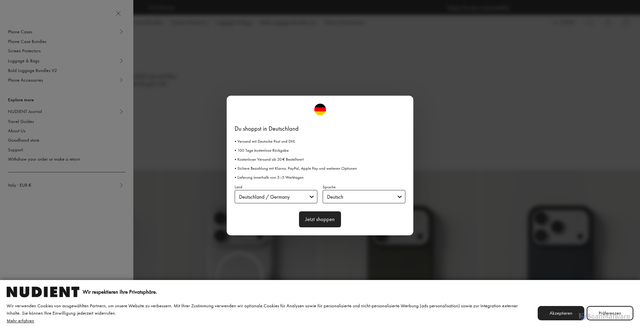 Security scan screenshot of https://www.nudient.com/pages/iphone-18-landing-page?utm_source=Klaviyo&utm_medium=campaign&utm_campaign=ip18_store-cases-push-2026-09-18&_kx=Sf8EOfdf2gzyDFOhbOJjMq67gtnsT3O9iUnj4oKrif0.Rv8WaC