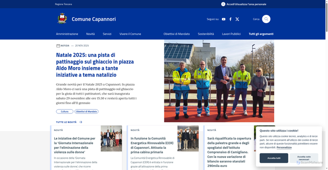 Security scan screenshot of https://www.comune.capannori.lu.it/